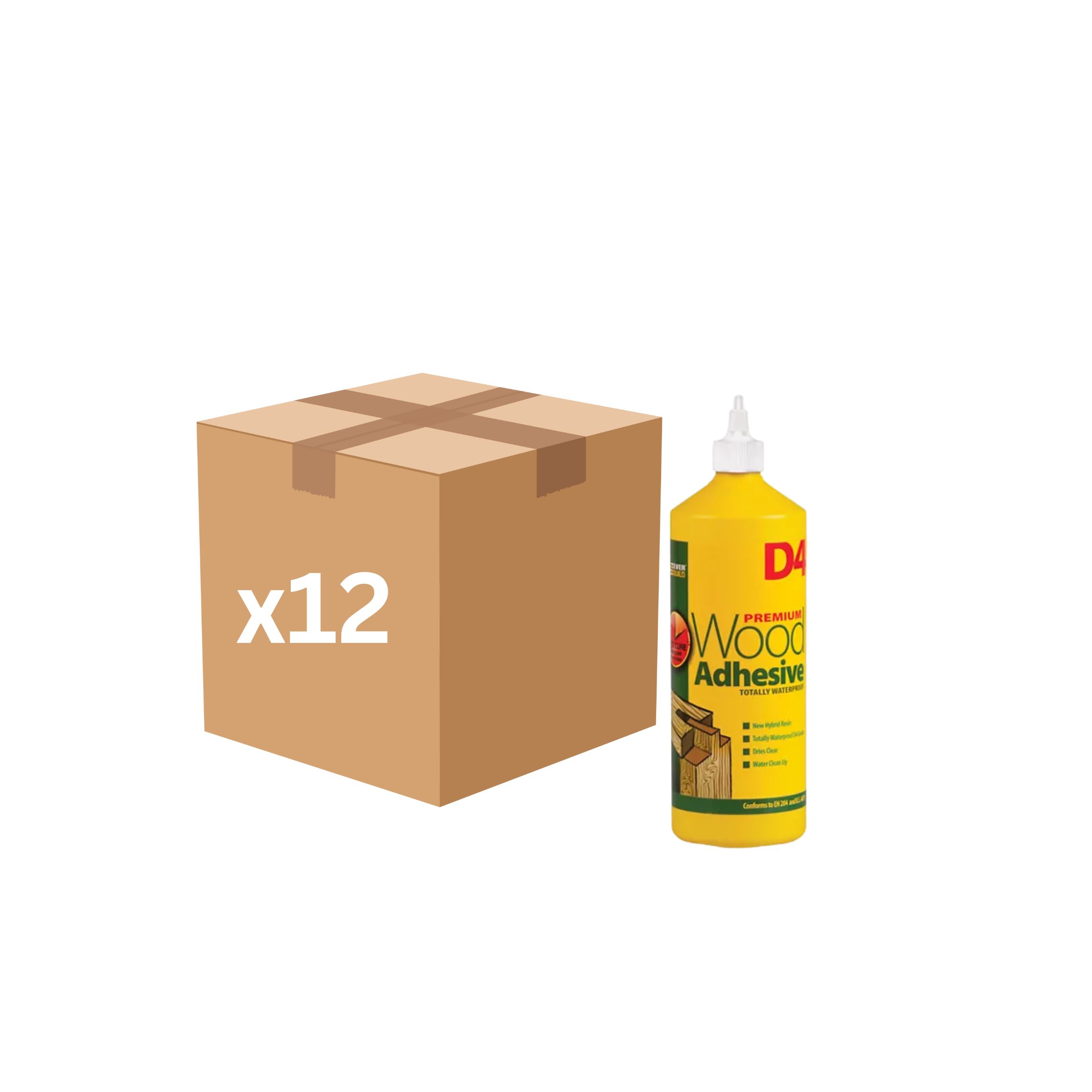 Everbuild D4 Premium Wood Adhesive 1L (12 Box)