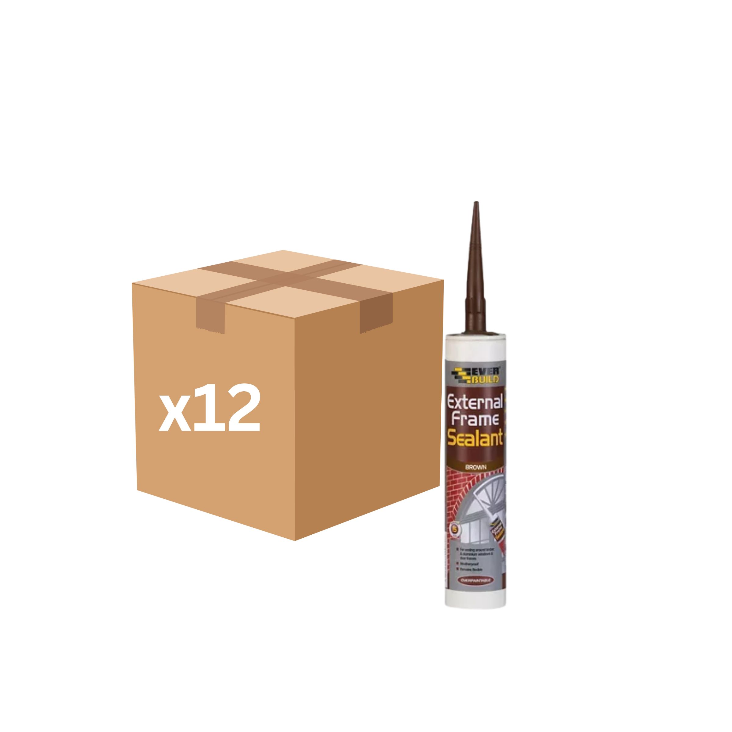 Everbuild External Frame Sealant 290ml (Brown) - 12 Box