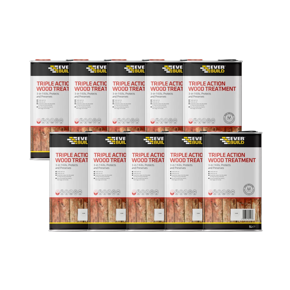 Everbuild Triple Action Wood Treatment 1L (Box of 10)