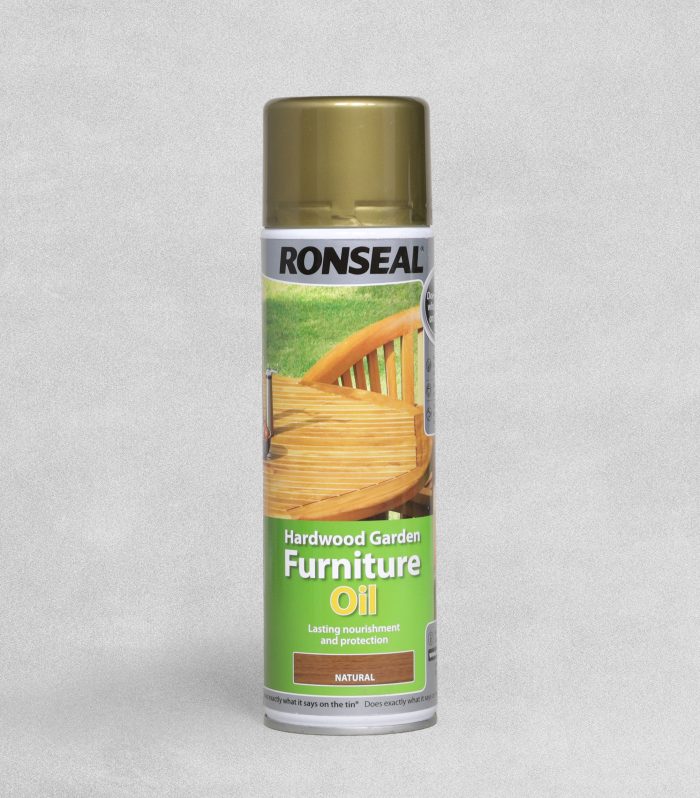 Hardwood Garden Furniture Oil Spray Natural 500ml Ronseal