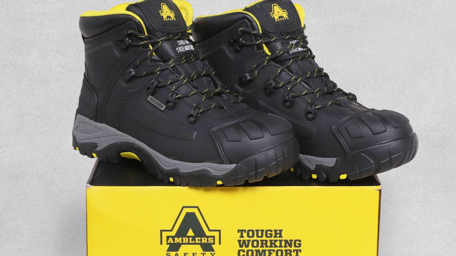Amblers AS803 Waterproof Wide Fit Safety Work Boots Black  VARIOUS SIZES