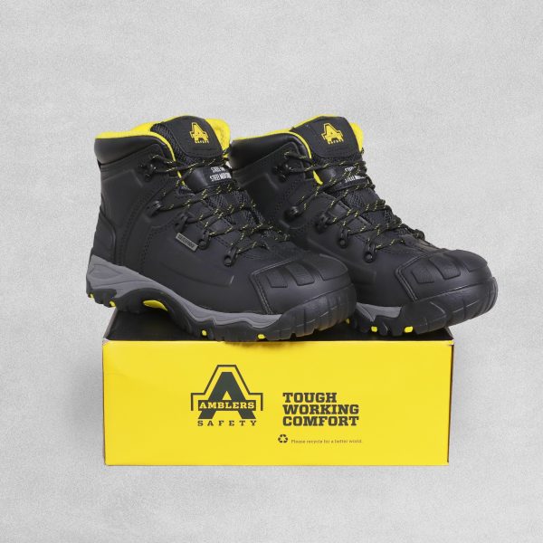 Amblers AS803 Waterproof Wide Fit Safety Work Boots Black  VARIOUS SIZES