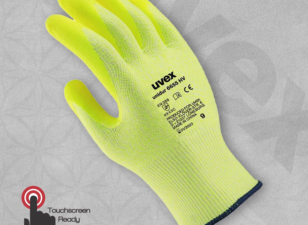 Uvex Flex Pro – Anti-Slip Nitrile Gloves – Yellow
