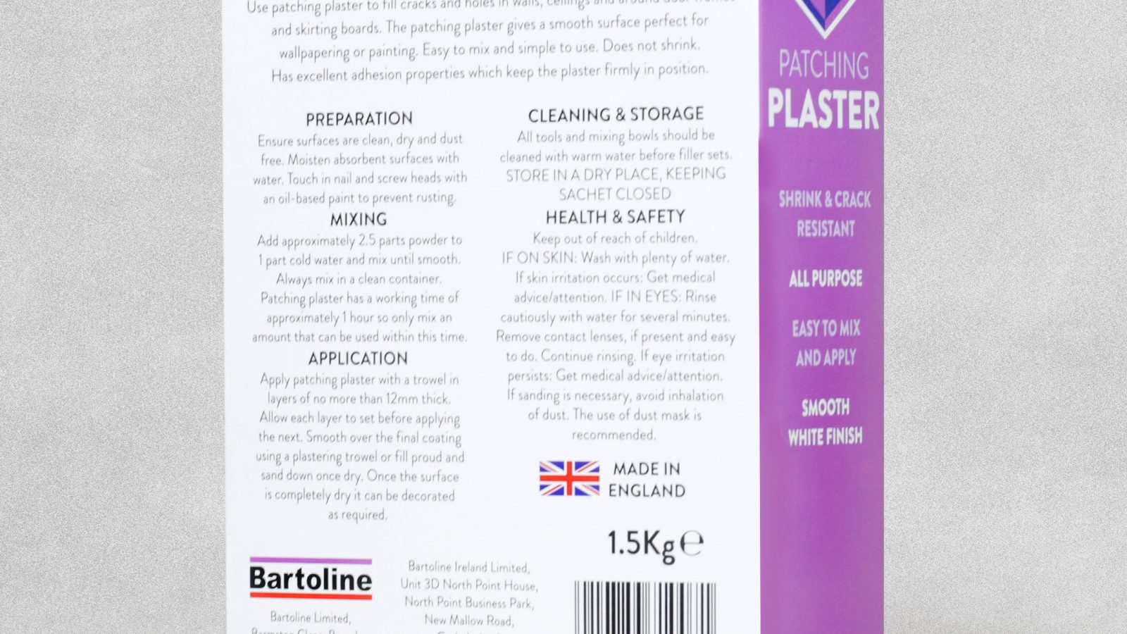 Bartoline Patching Plaster 1.5kg