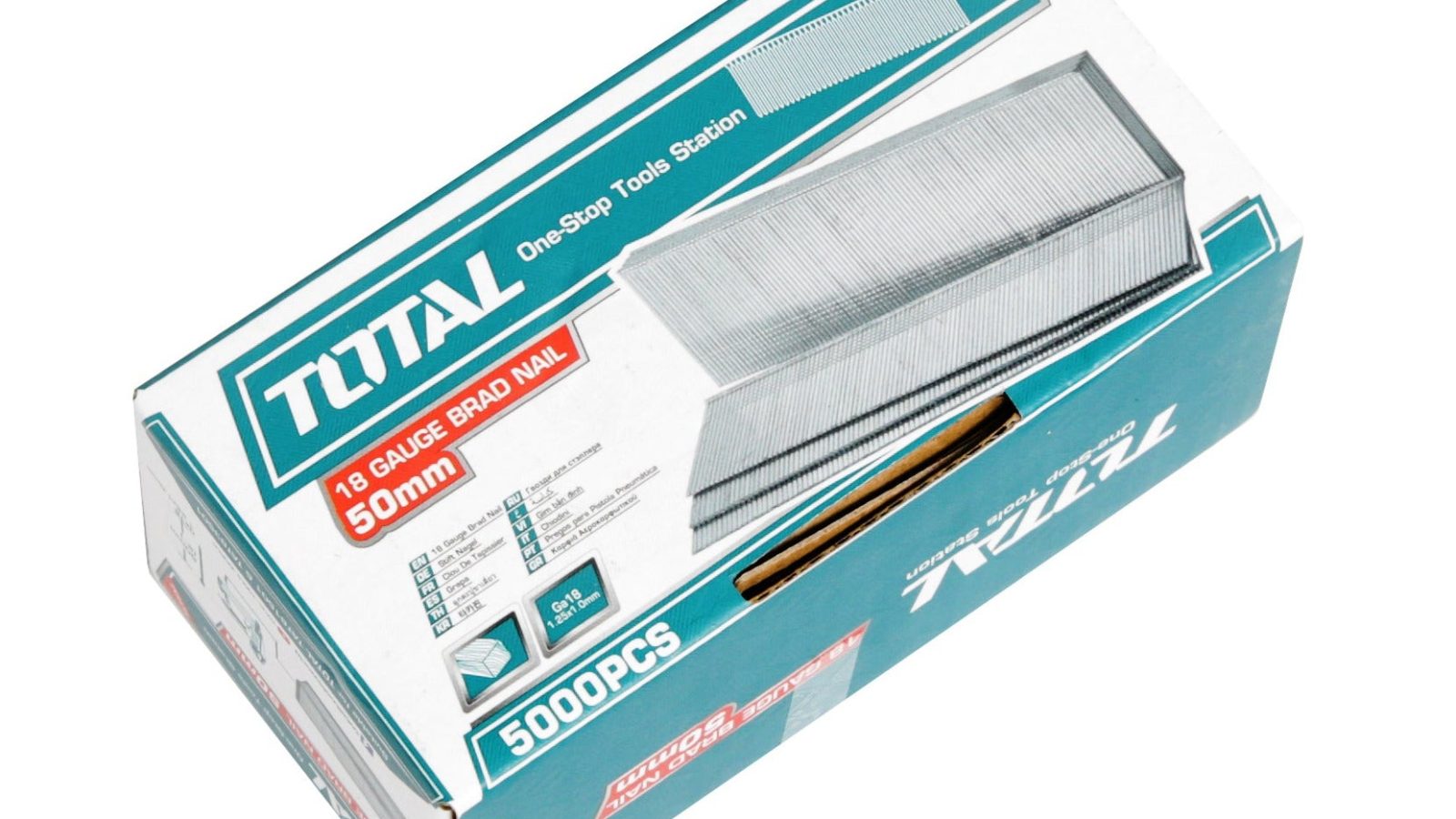 Total 18 Gauge Brad Nails 25-50mm – 5000pcs