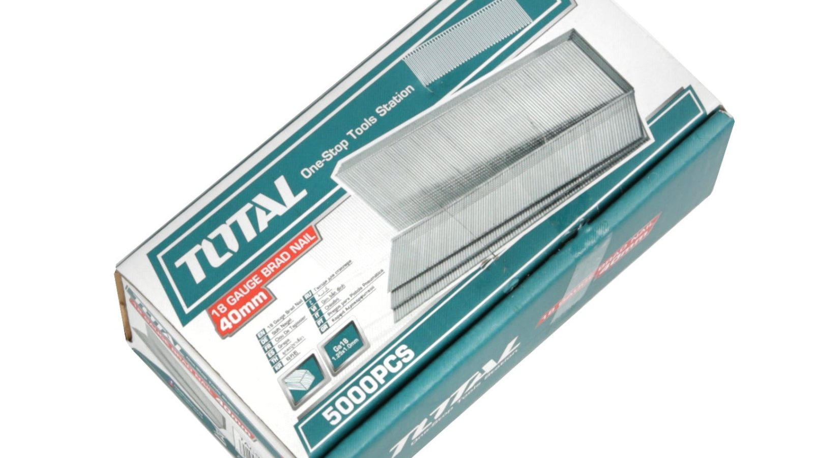 Total 18 Gauge Brad Nails 25-50mm – 5000pcs