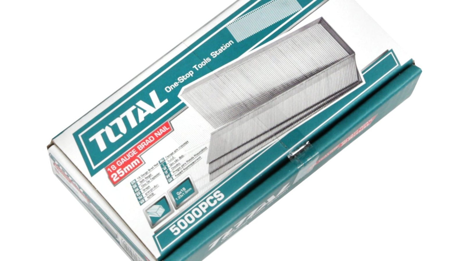 Total 18 Gauge Brad Nails 25-50mm – 5000pcs