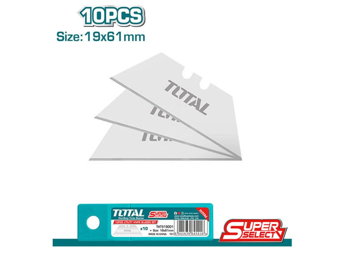 Total Utility Knife Blades set 10pcs – THT519001