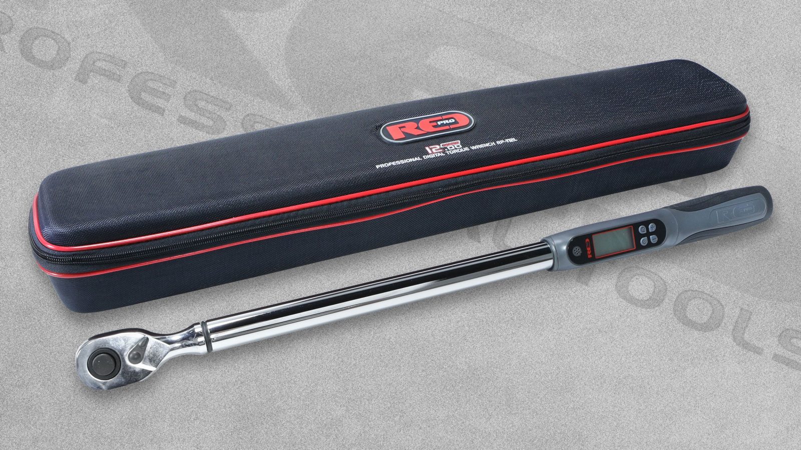 Red Pro Tools 1/2″ Drive Extra Long Digital Torque Wrench (600mm)