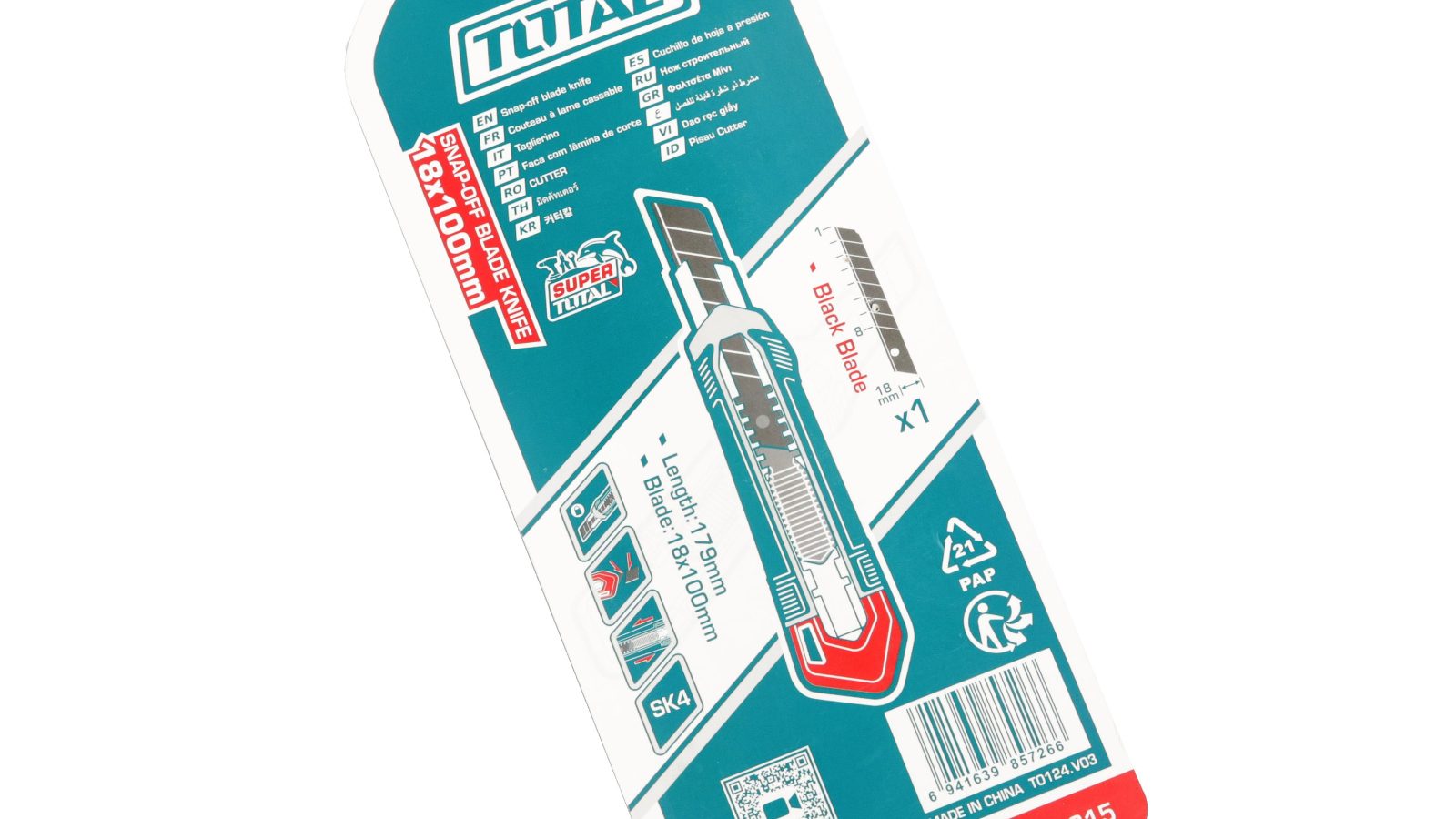Total Snap Off Blade Knife – 18mm x 100mm – THT511815