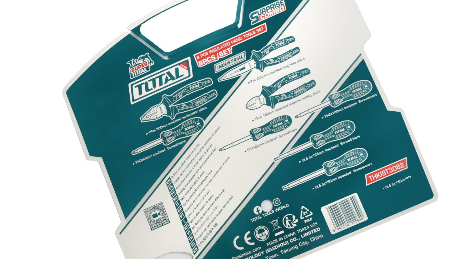 Total Insulated Hand Tools Set – 8pcs – THKIST3082