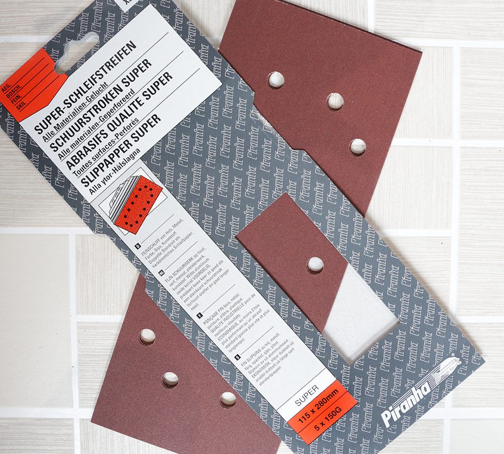 Piranha Super Sanding Strips 5 x 150G