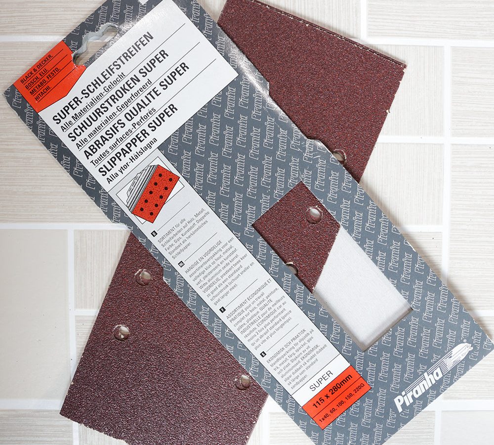 Piranha Super Sanding Strips 1 x 40G, 60G, 100G, 150G, 220G