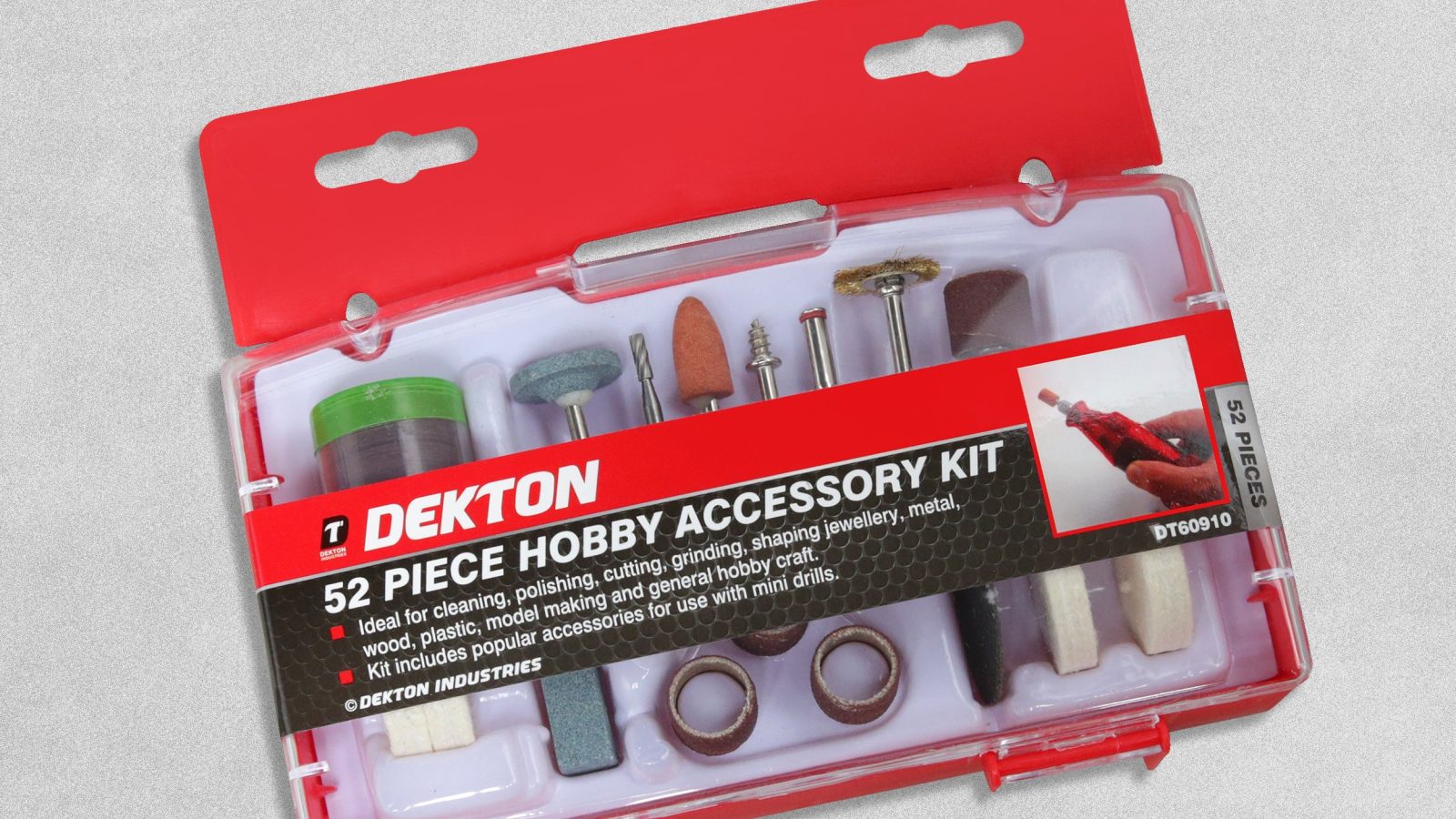 Dekton Mini Power Tool Hobby Accessory Kit – Set of 52 Pieces
