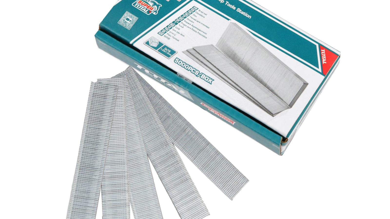 Total 18 Gauge Brad Nails 25-50mm – 5000pcs