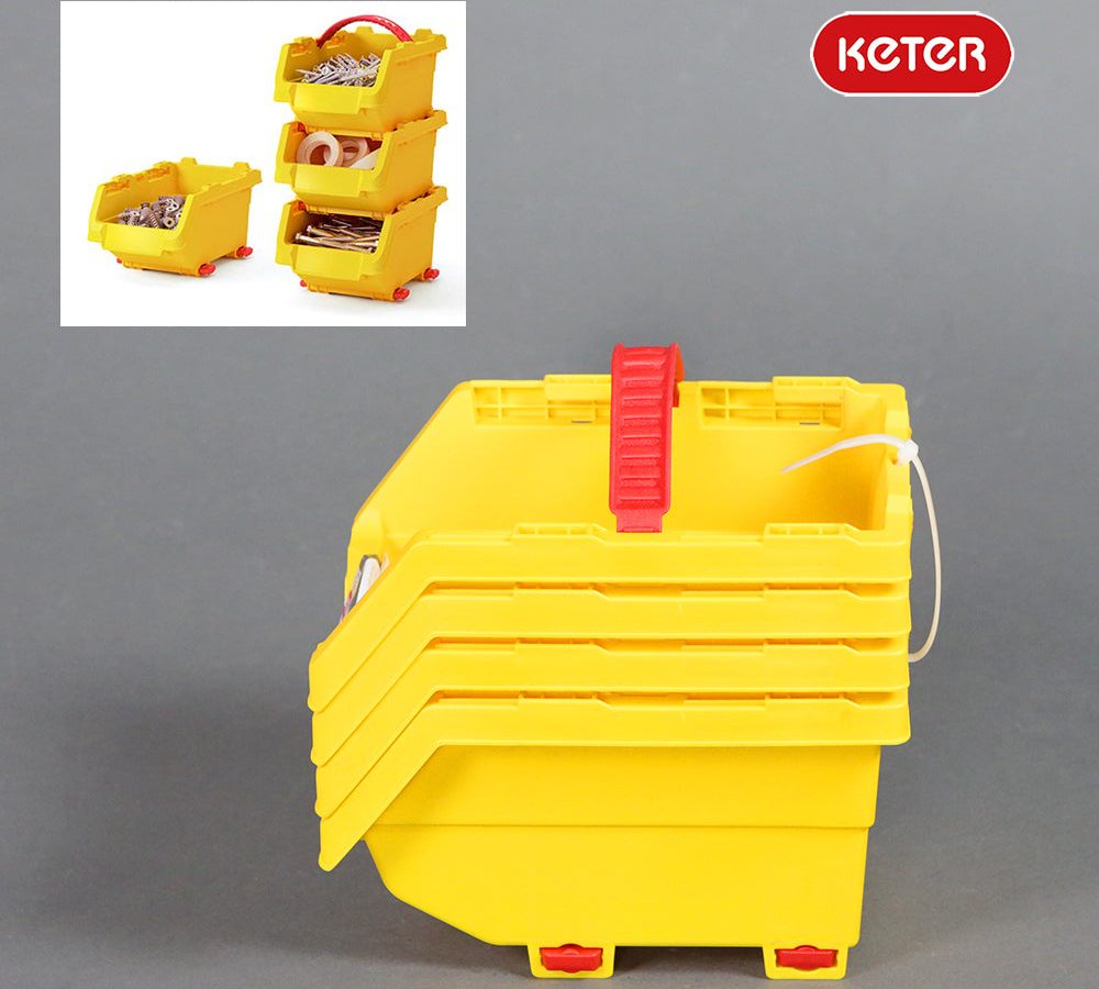 Keter Click it Bin 4 Piece Set –  23cm x 16cm x 13.5cm