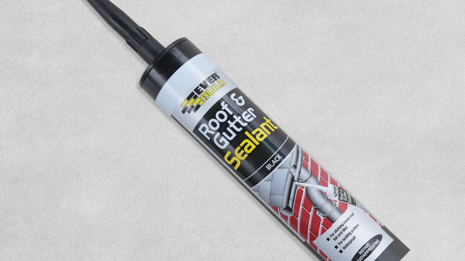 Everbuild Roof & Gutter Sealant Black – 295ml Tube
