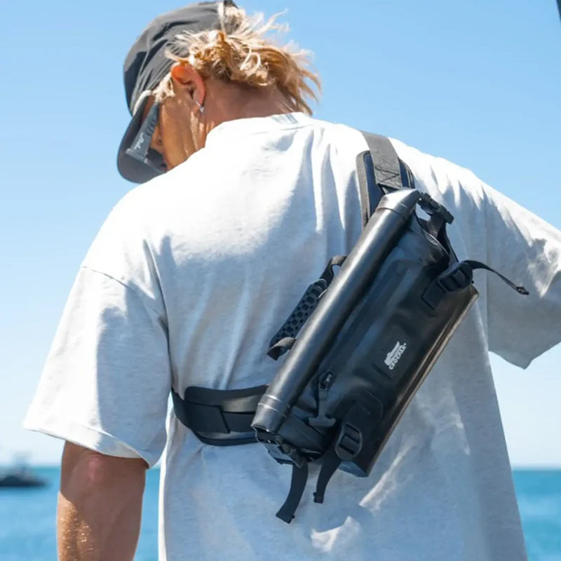 Crocpak Black Roamer Tactical Sling Pouch - Protective 100% Waterproof Bag