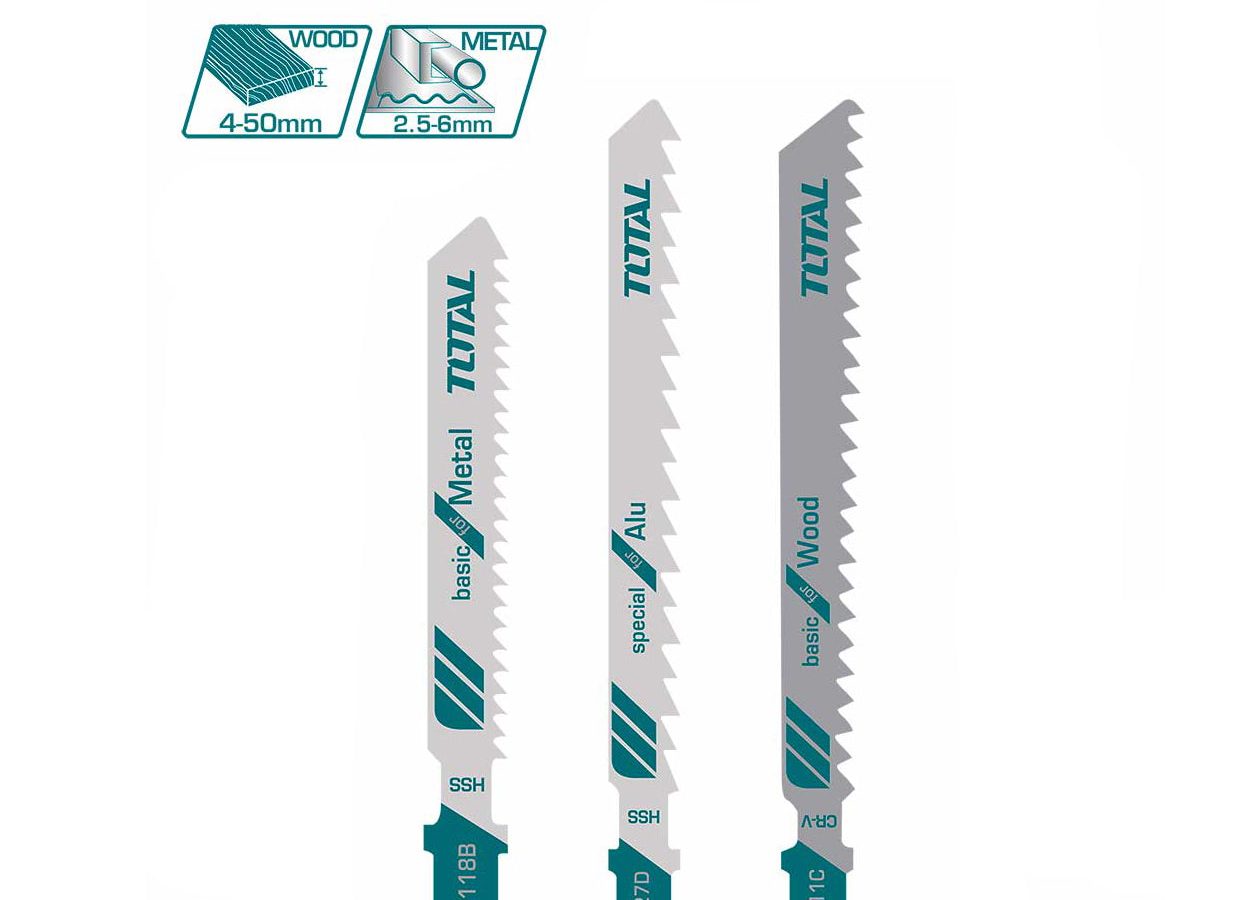 Total Jig Saw Blade set for Metal and Wood Pack of 5 – TAC51051