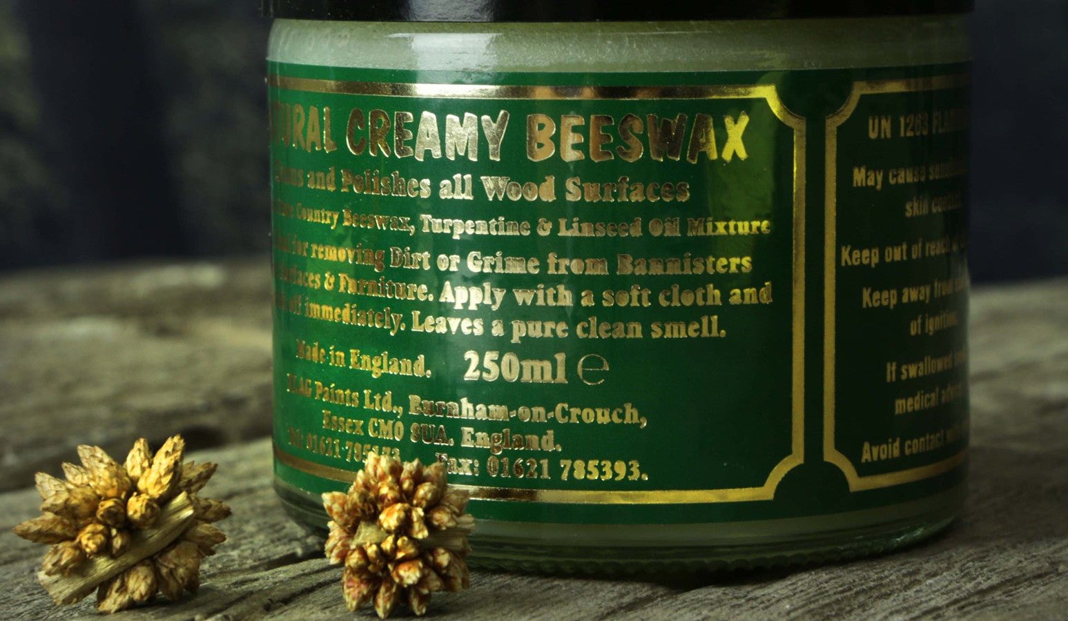 Natural Creamy Beeswax 250ml  Dark & Natural