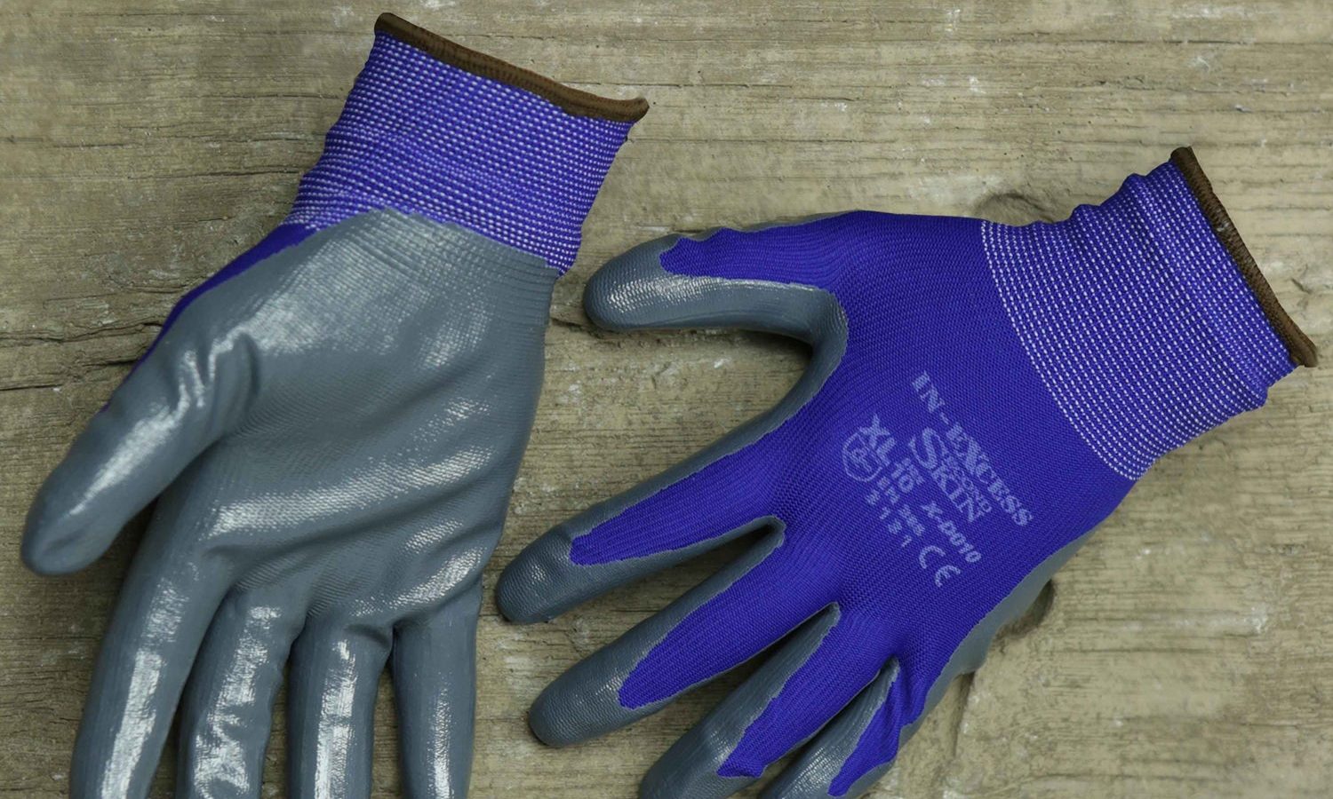 In-Excess Second Skin Multipurpose Gardening Anti-Slip Nitrile Gloves – Blue