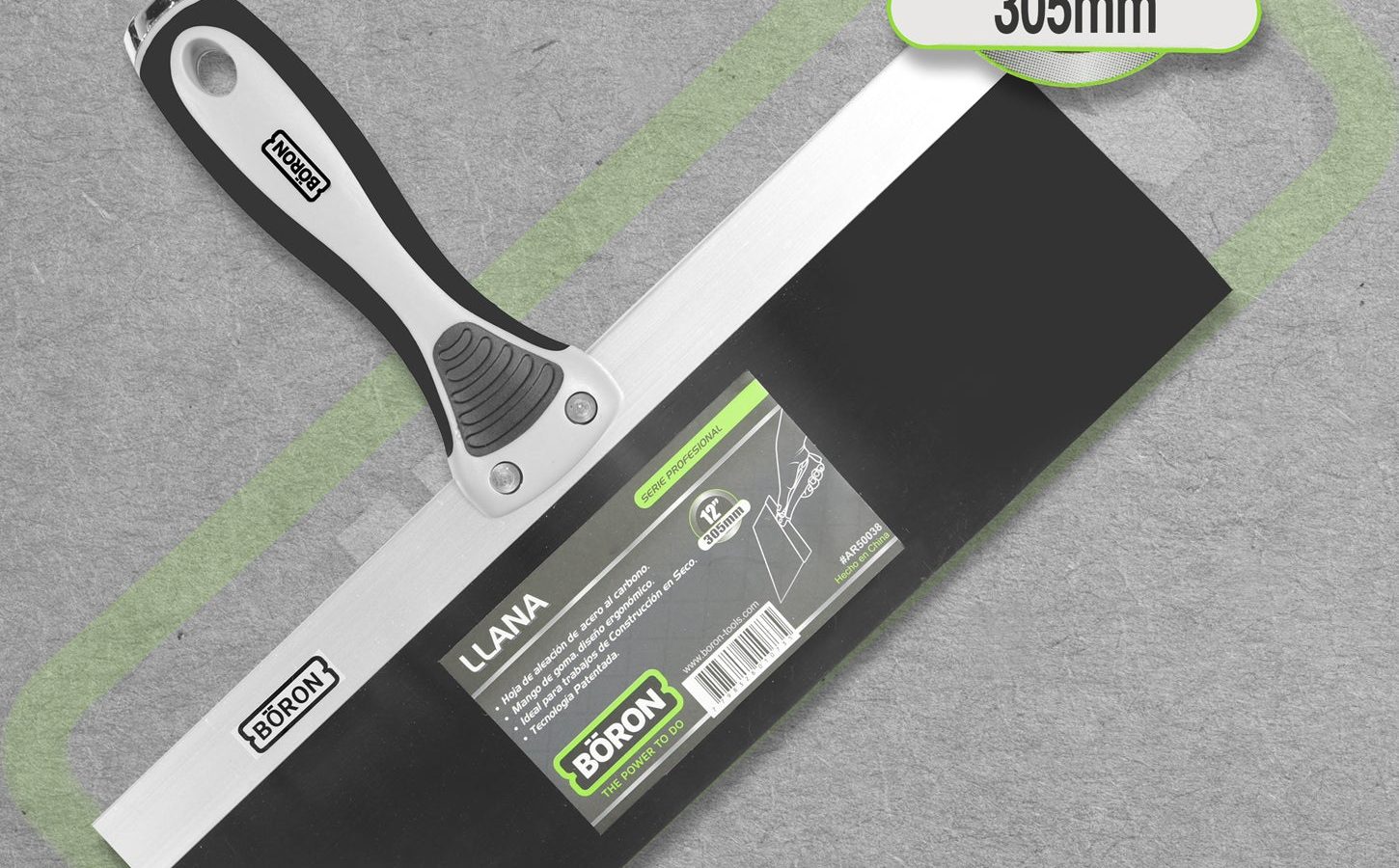 Boron Professional Tools Flat Drywall Taping Knife – 12″ (305mm)