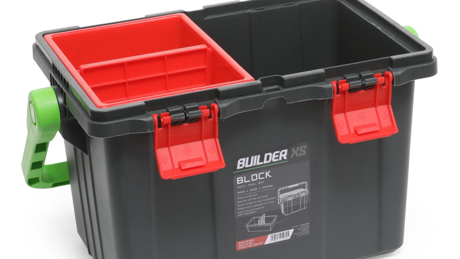 Builder Pro Block Deep Tool Box W460 x D290 x H300mm