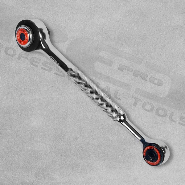 Red Pro Tools 3 in 1 Ratchet Handle - 1/4" 3/8" & 1/2" Drive