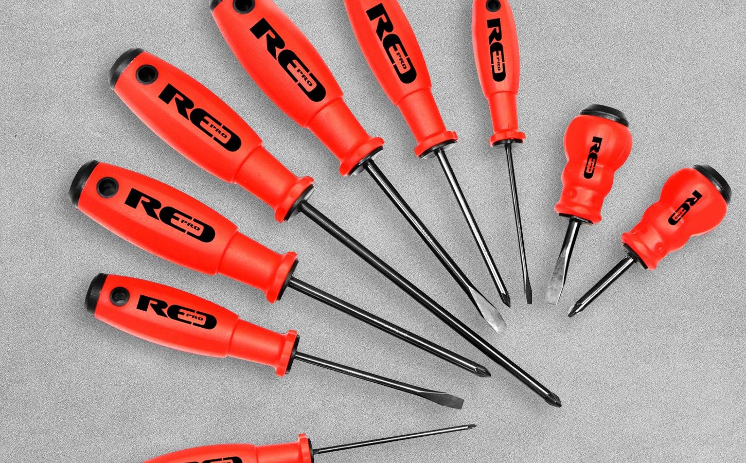 Red Pro Tools Screwdriver Set – 9 Pieces