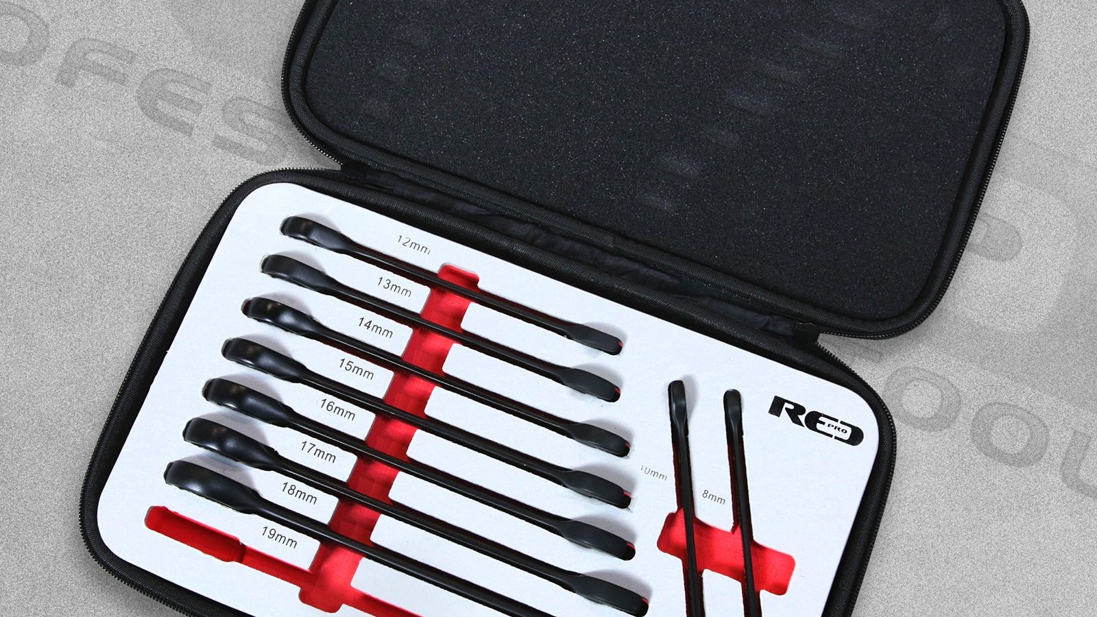 Red Pro Silent Gearless Ratchet Spanner Set – 10 Piece