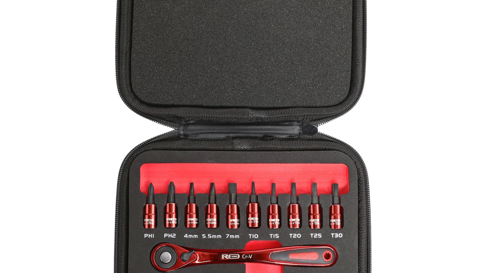 Red Pro Tools 23pc Socket Set 1/4″ Drive (6.00 Series) – Red