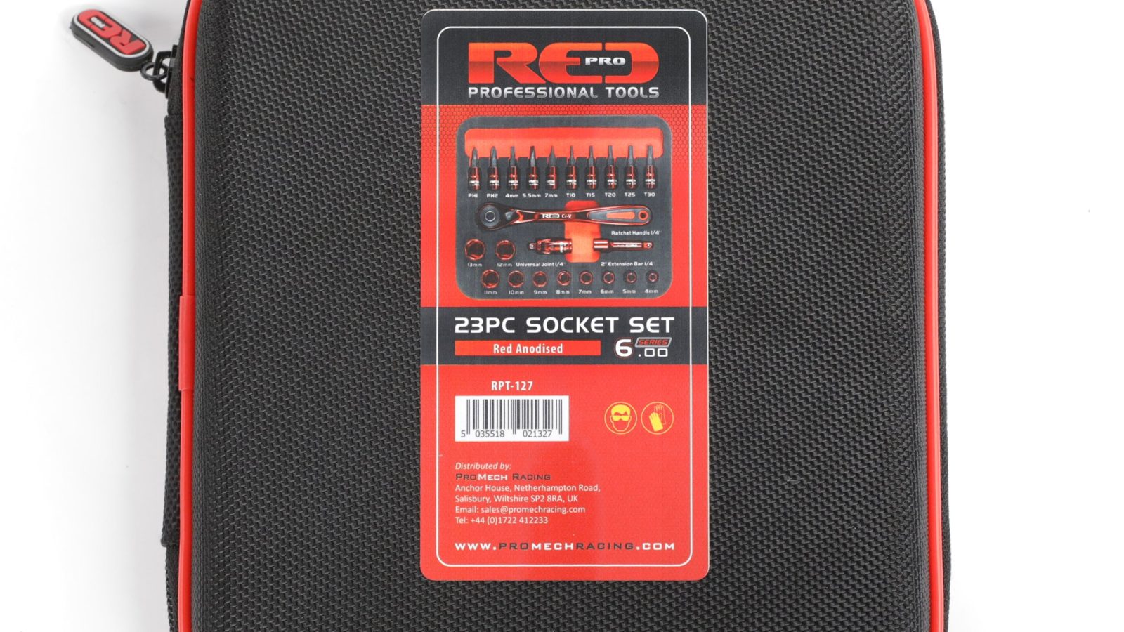Red Pro Tools 23pc Socket Set 1/4″ Drive (6.00 Series) – Red