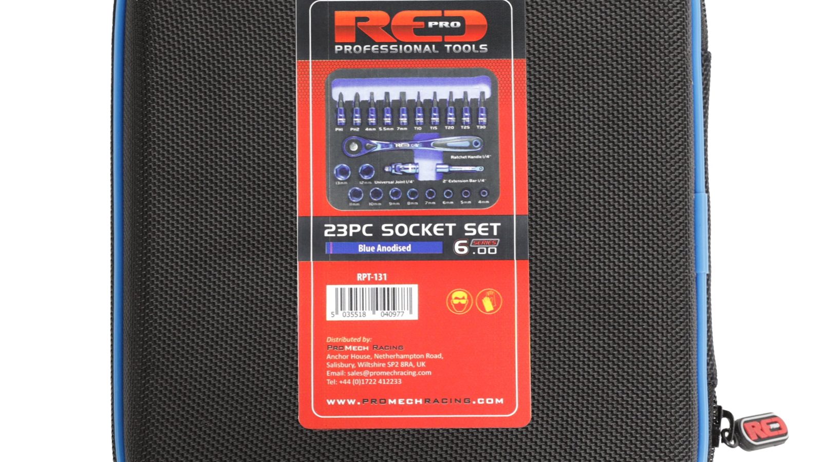 Red Pro Tools 23pc Socket Set 1/4″ Drive (6.00 Series) – Blue