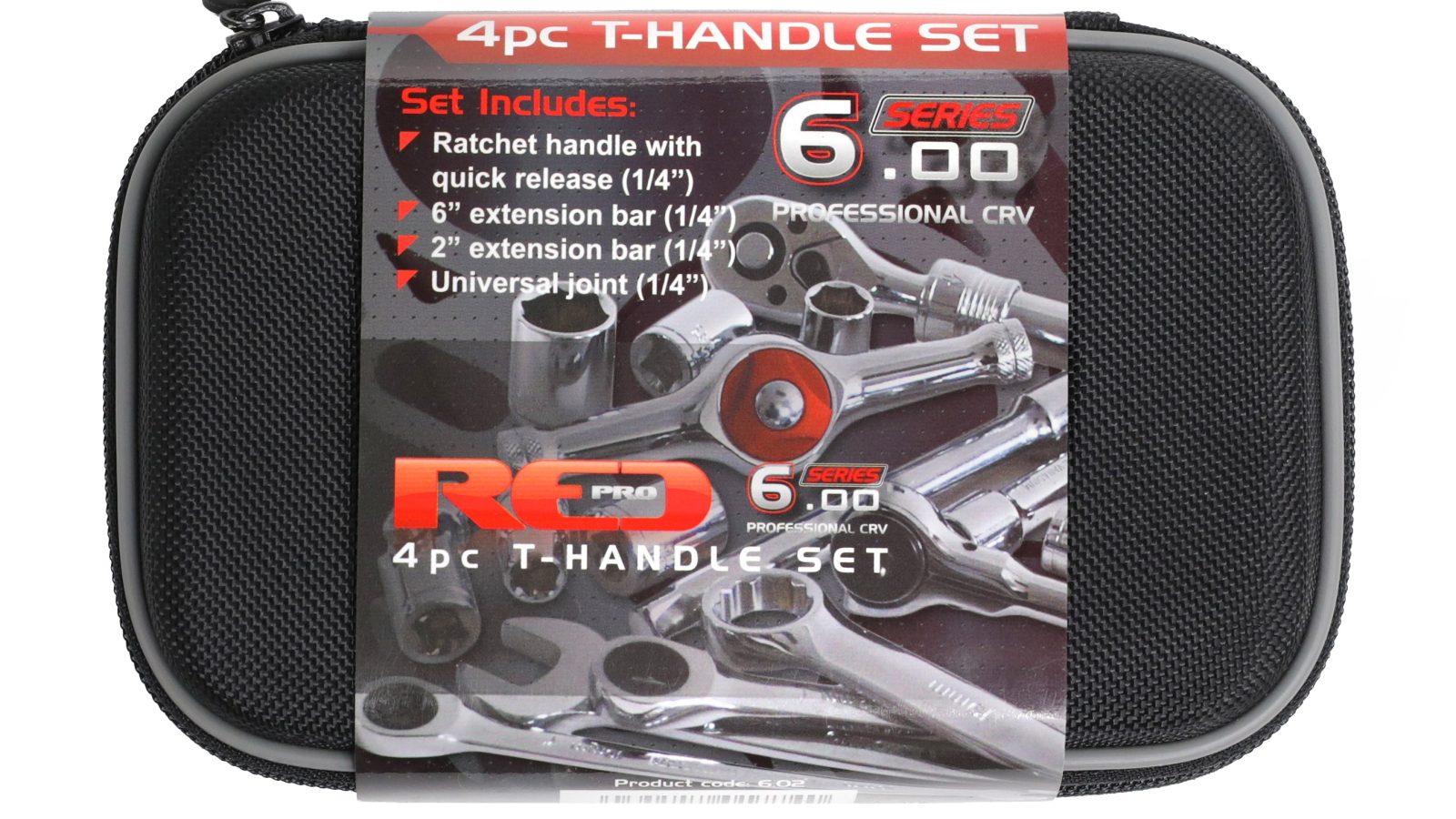 Red Pro Tools 4pc T-Handle Set 1/4″ Drive (6.00 Series)