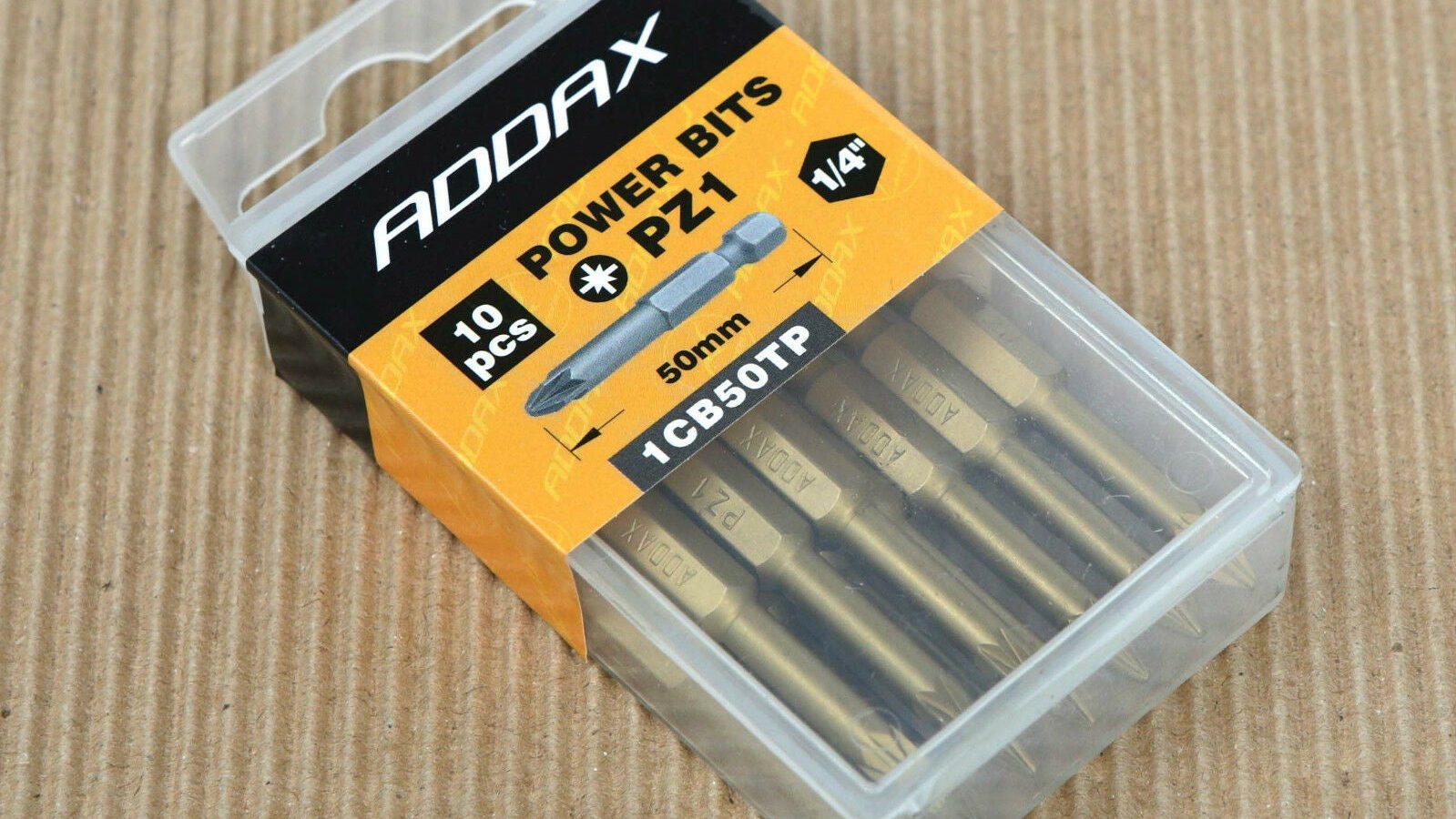 ADDAX Timco 50mm PZ1 1CB50TP Pozi Premium Screwdriver Bits 1/4″ – Box of 10