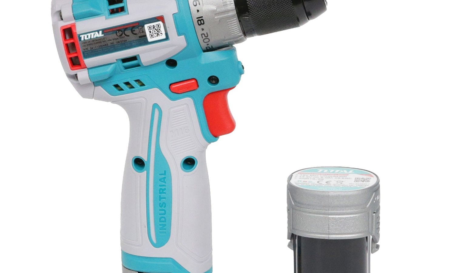 Total Li-Ion 16V Compact Brushless Cordless Drill (with 2 x Batteries & Charger) – TDLI16682