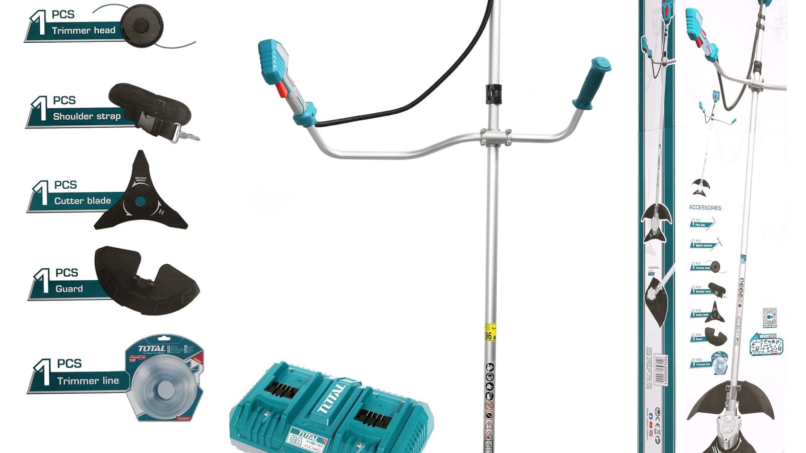 Total Li-Ion 40V Trimmer / Brush Cutter (with Batteries & Charger) – TSTLI202521