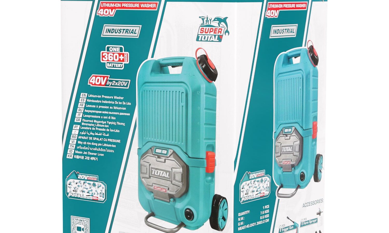 Total Li-Ion 40V Cordless Pressure Washer (Battery not included) – TPWLI4006