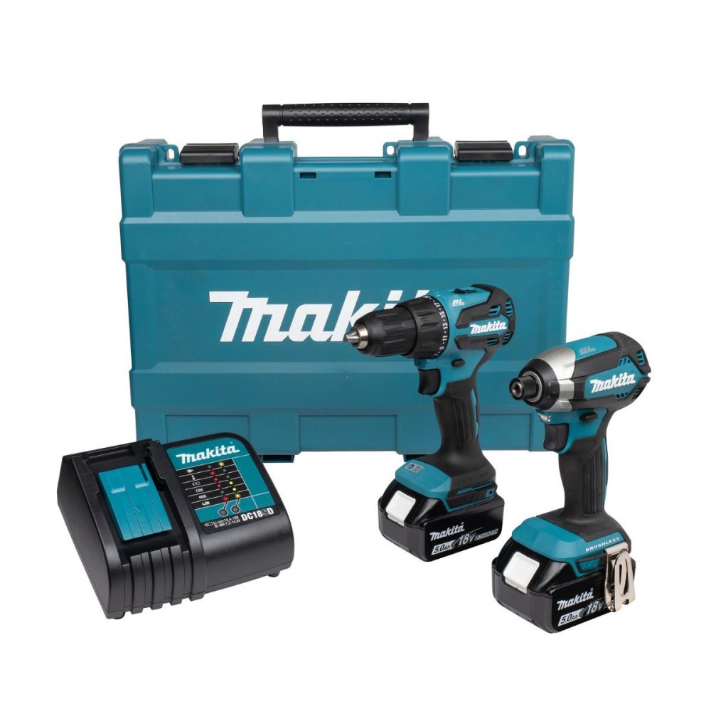 Makita DLX2537ST 18V LXT 2-Piece Cordless Combo Kit (2 x 5.0Ah Batteries)