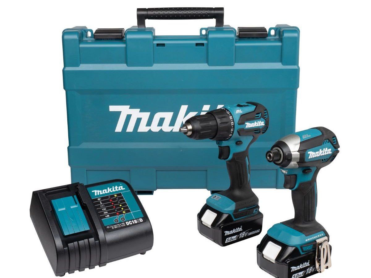 Makita DLX2537ST 18V LXT 2-Piece Cordless Combo Kit (2 x 5.0Ah Batteries)