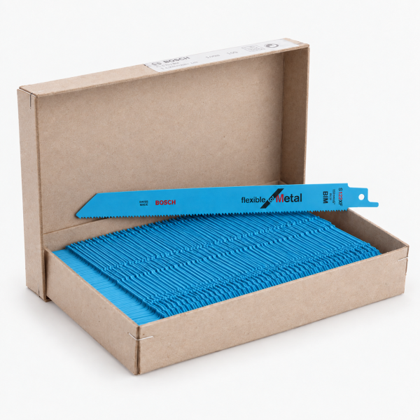 Bosch 2608656032 S1122BF Bi-Metal Flexible Reciprocating Saw Blade for Medium-Thick Metal 225mm 14TPI (Pack of 100)