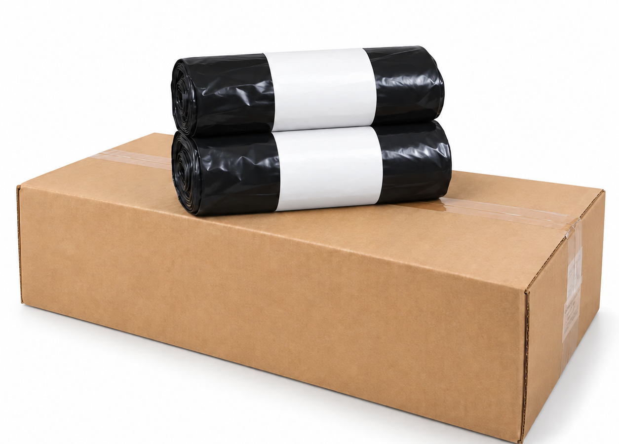 Punchin BAGDLX10 Black Extra Heavy-Duty Refuse Bags 15 x 29 x 39″ Up to 20kg (20 Rolls of 10)