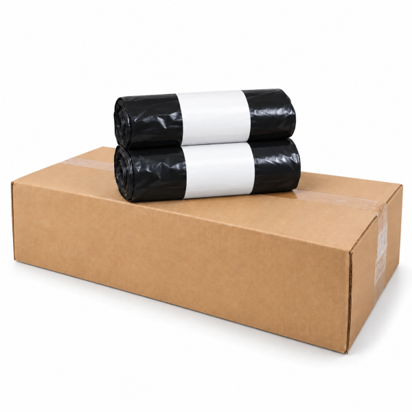 Punchin BAGDLX10 Black Extra Heavy-Duty Refuse Bags 15 x 29 x 39" Up to 20kg (20 Rolls of 10)