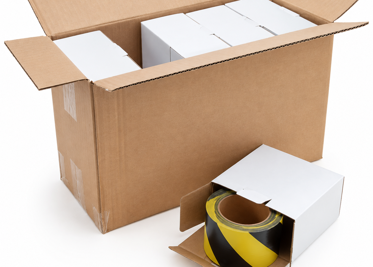 Yellow/Black Barrier Tape 500m x 70mm (Box of 10)