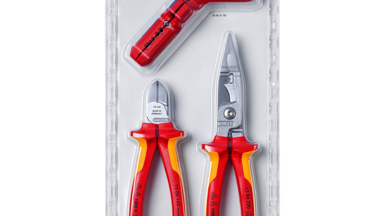 Knipex 00 31 30 BK V01 Electrical Installations Set (3 Piece) (Blister)