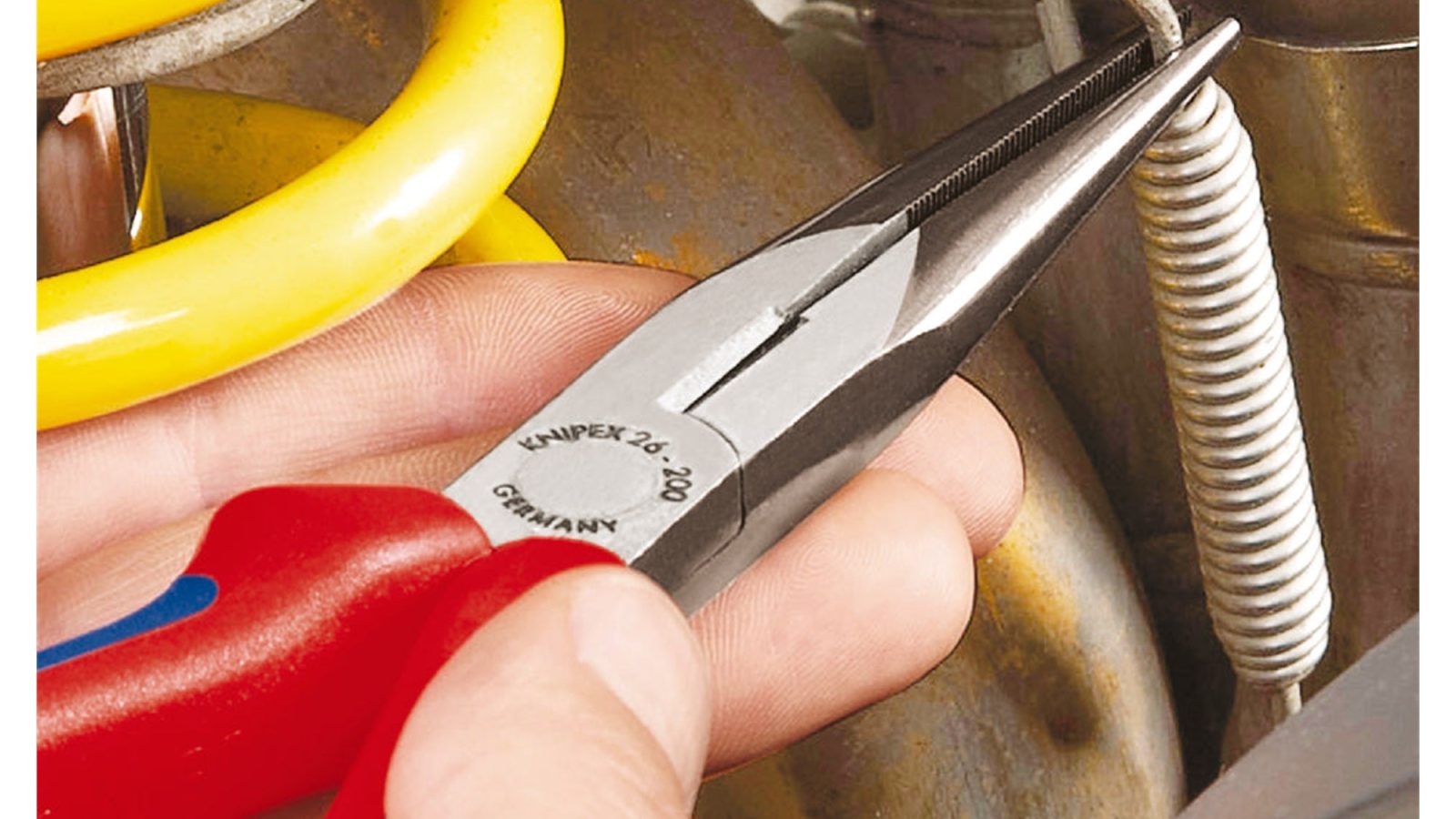 Knipex 26 11 200 SB Snipe Nose Side Cutting Pliers (Stork Beak Pliers) 200mm (Carded)
