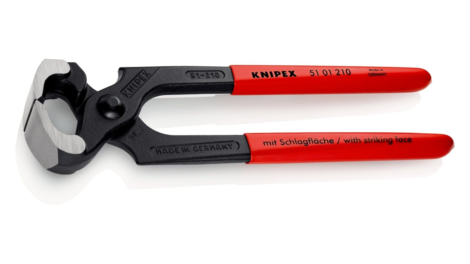 Knipex 51 01 210 SB Hammerhead Style Carpenter’s’ Pincers 210mm (Carded)