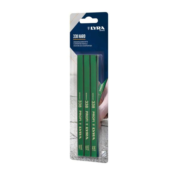 Lyra L4298001 338 PROFI Carpenters Pencil Black Edge 10H 180mm (10 Packs of 3)