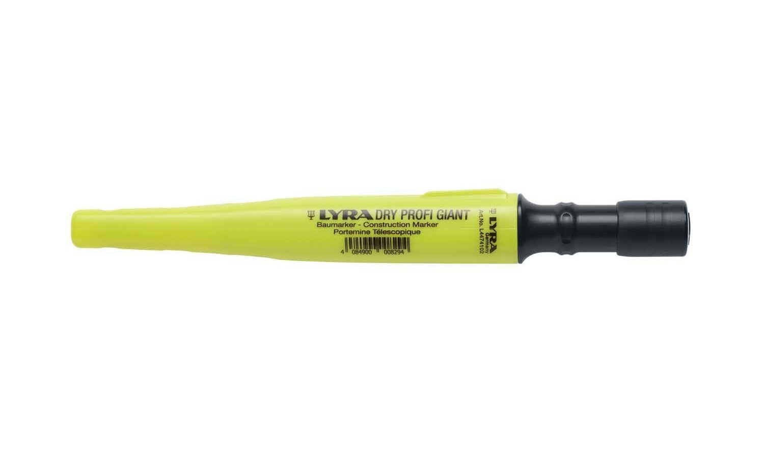 Lyra L4478001 DRY PROFI GIANT Construction Marker with Graphite 2B Refill (Box of 10)
