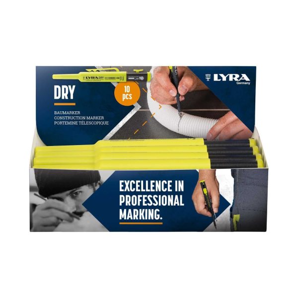 Lyra L4494102 DRY Construction Marker Graphite 2B (Box of 10)